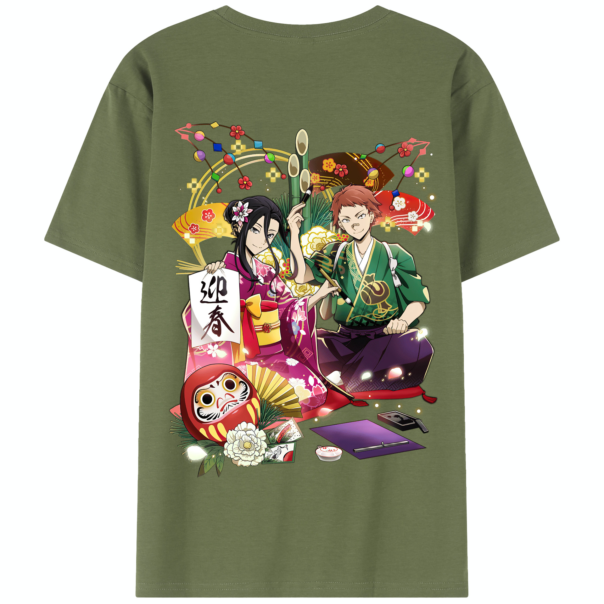 （画像用） 文豪ストレイドッグス Bungo Stray Dogs 綿100％半袖Tシャツ（背面プリント）